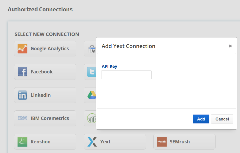 Add Yext API key