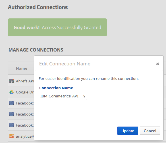 Edit Connection Name