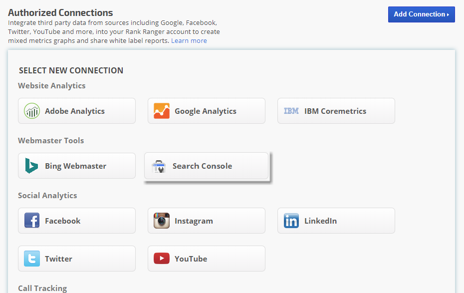 Google Search Console integration