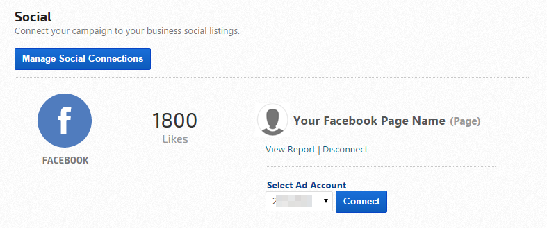 Facebook Page connection successful