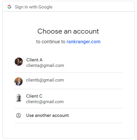 Select the Google Account