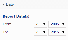 Select Report Date range