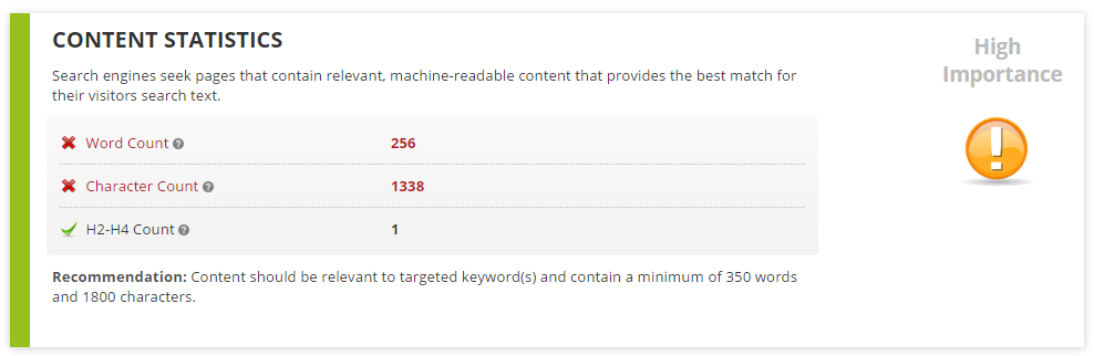 Content Statistics