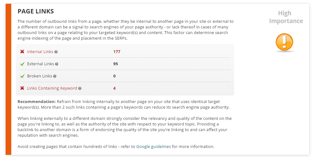 Analysis of Page Link