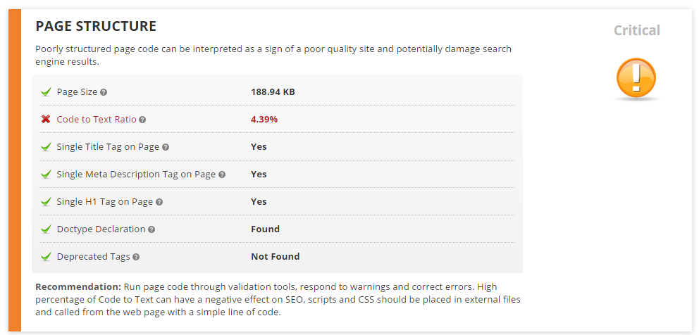 Page Structure Optimization