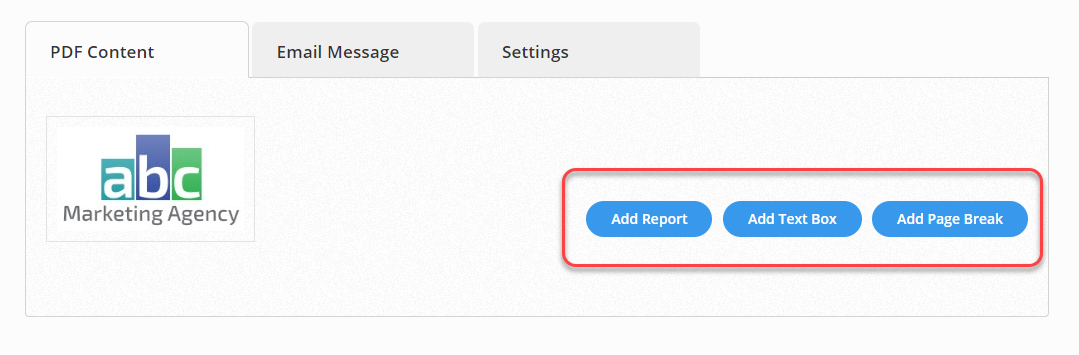 Select Report Content