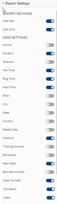 Show or Hide Report Sections