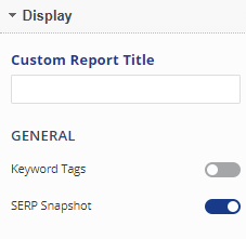 Select Rank Tracker Dashboard General Settings