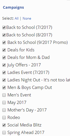 select email campaigns