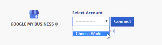 select business name and click connect