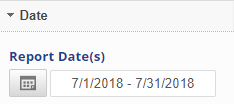 report date range
