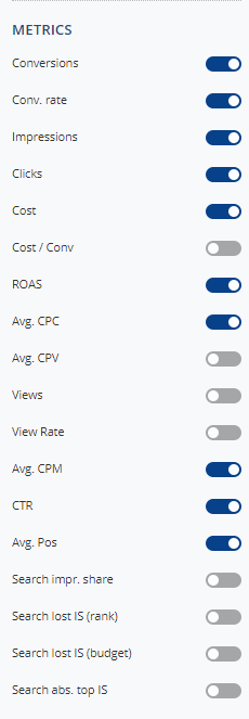 select display metrics