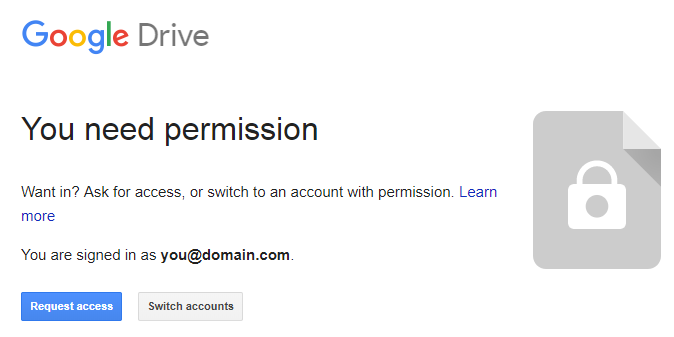 Google Drive Error