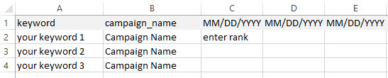 prepare rank history import file