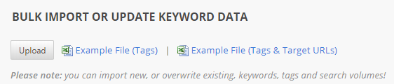 Bulk Import Suggested Keywords