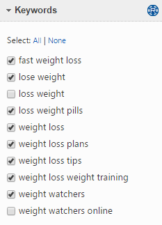 Select Keywords