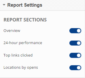 Show or Hide Report Sections