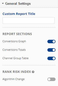 select report sections