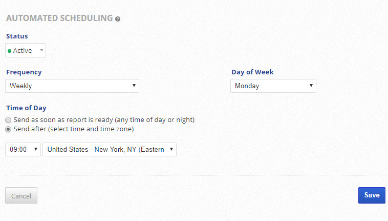White Label PDF Report Automated Scheduling