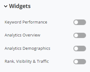 Widgets