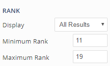 minimum and maximum rank