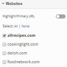 Select Website Domains
