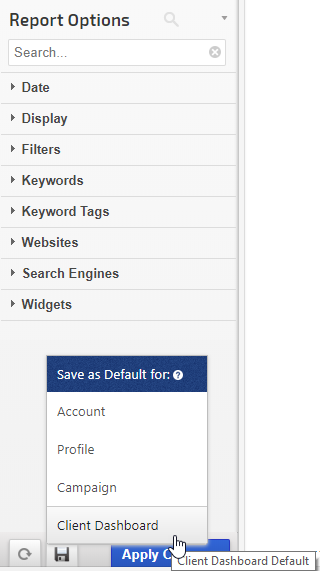 report options