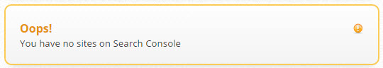 no sites on search console