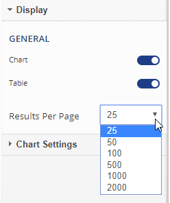 report options filters