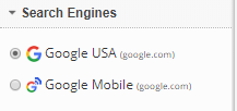select a search engine