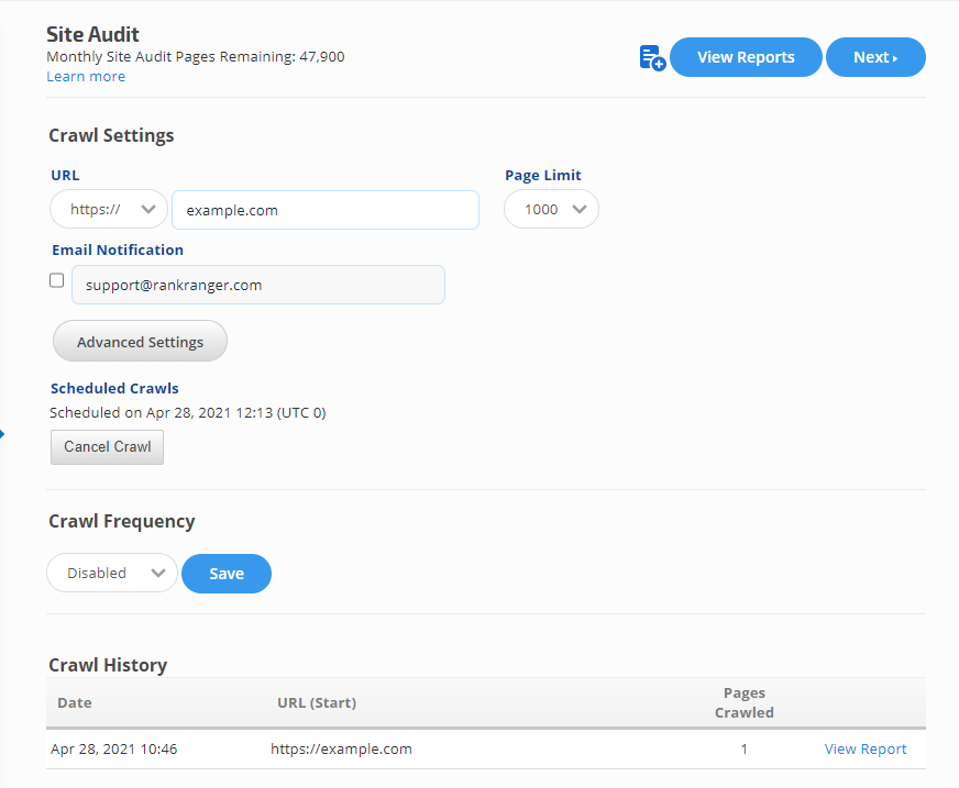 Site Audit completed