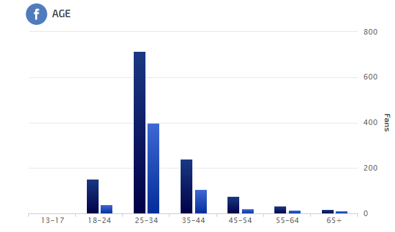 Facebook Audience Age Chart