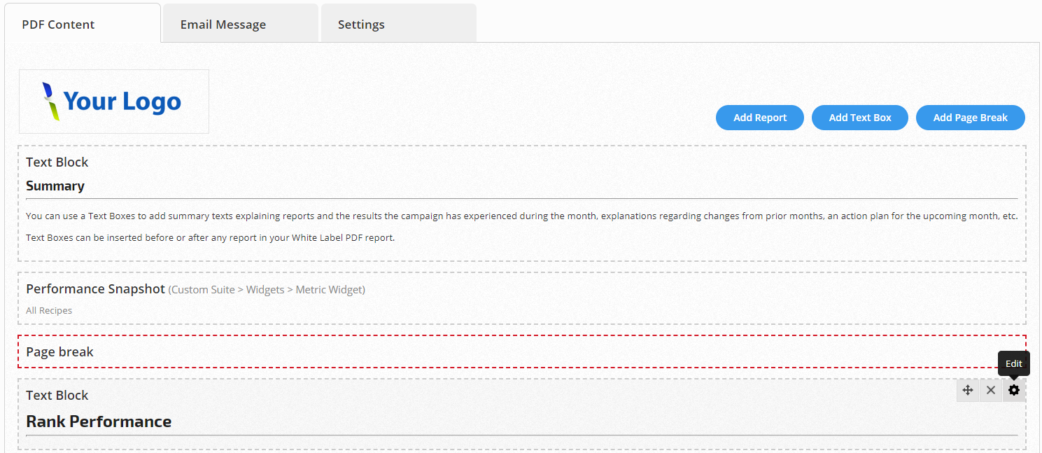 Create White Label PDF Report from Template