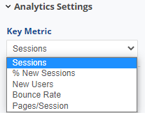 Select an Analytics Key Metric