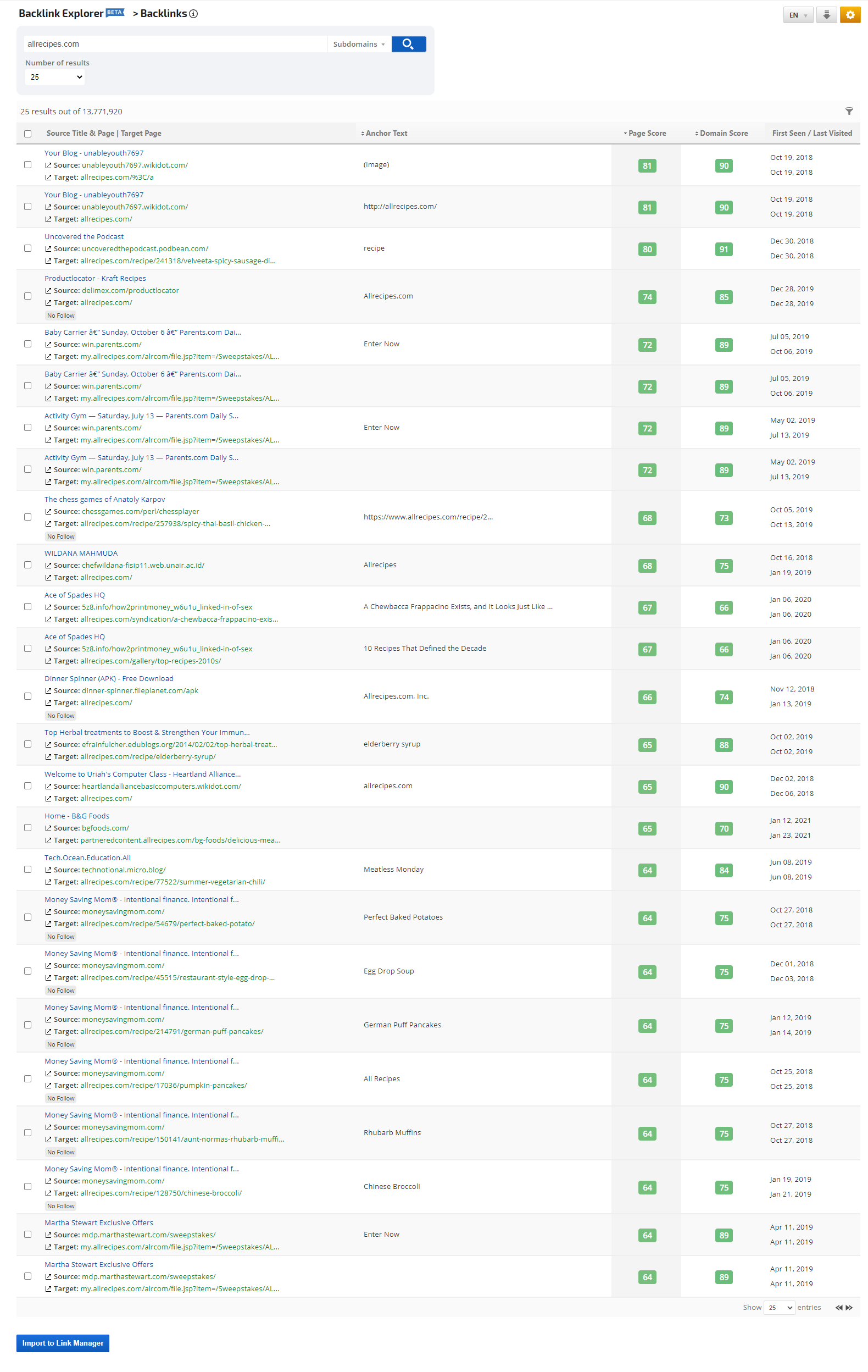 Backlinks Site Explorer