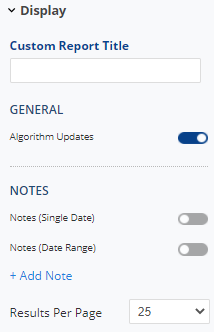 General Setting Options