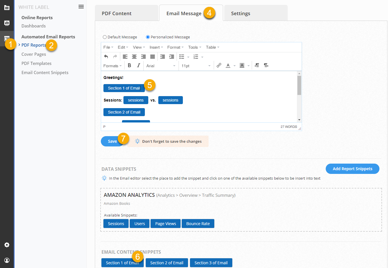 White Label PDF Report Layout Templates