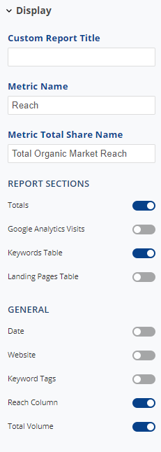Select Rank Tracker Dashboard General Settings