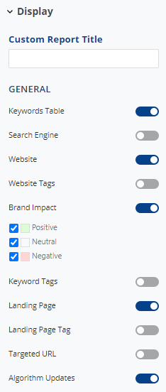 Select Rank Tracker Dashboard General Settings