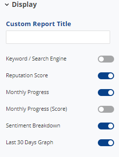 display options