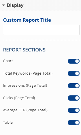 Display Options