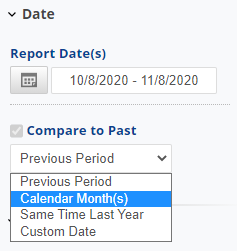 Select a custom Date Range