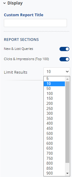 Display Options