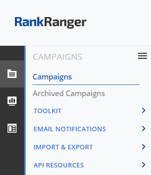 Campaigns menu