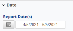 Select a custom Date Range