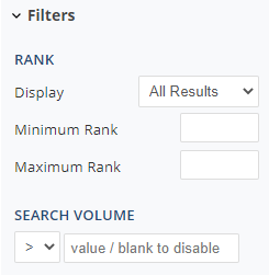 Average rank rules in Weekly Average Rank Report