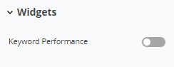 Show or hide widgets
