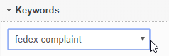 select a keyword