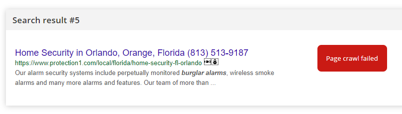 TF-IDF Error Page Crawl Failed