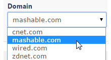 Select the campaign domain